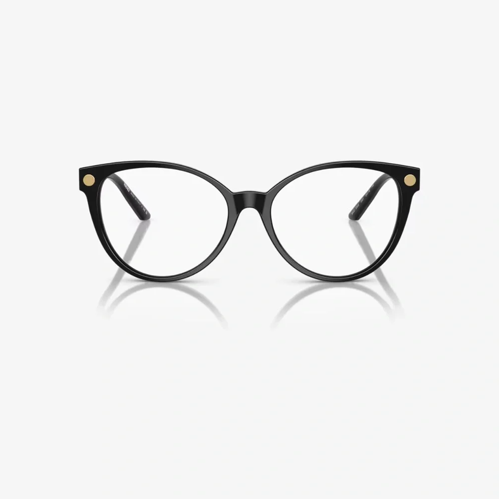 Versace Black Gold Greca Eyeglass Frames Designer Luxury Optical Women’s Glasses